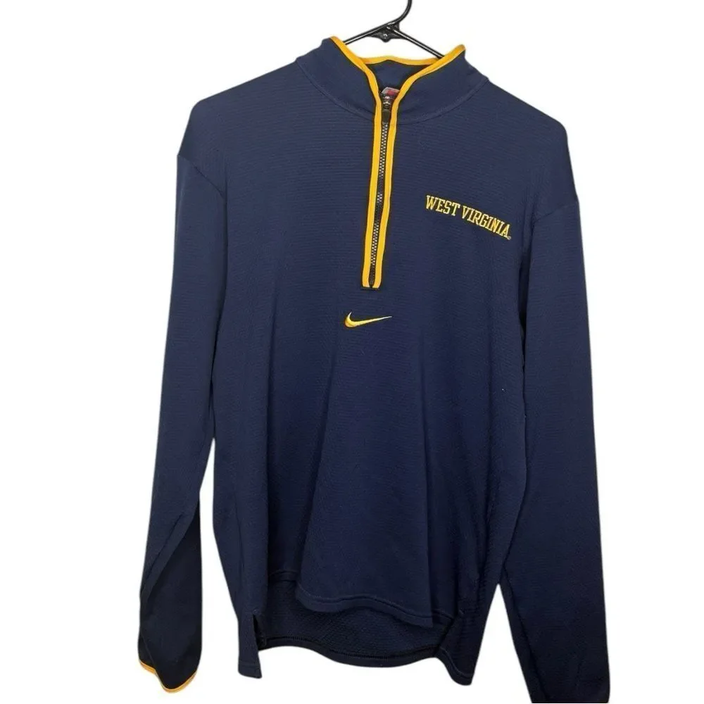 Nike NCAA Mens small quarter zip pullover West Virginia Mountaineers